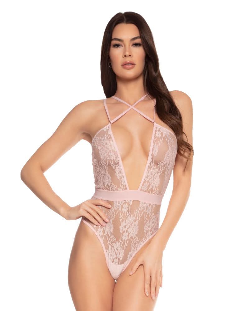 Strappy thong bodysuit