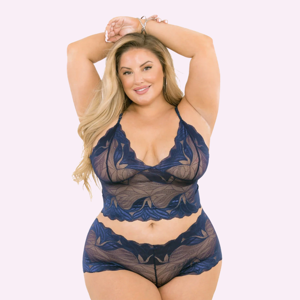 Scalloped Lace Cami & Boyshort