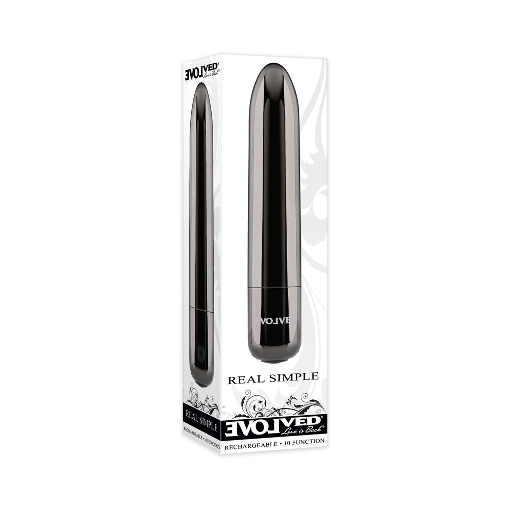 Evolved Real Simple Rechargeable Bullet Vibrator Black Chrome
Evolved