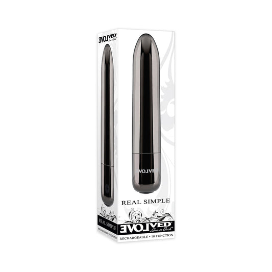 Evolved Real Simple Rechargeable Bullet Vibrator Black Chrome
Evolved