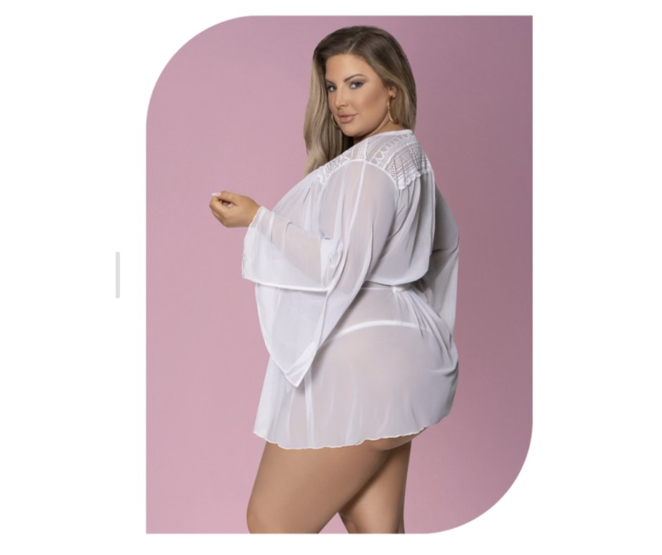 Magic Silk: Mesh Flowing Short Robe