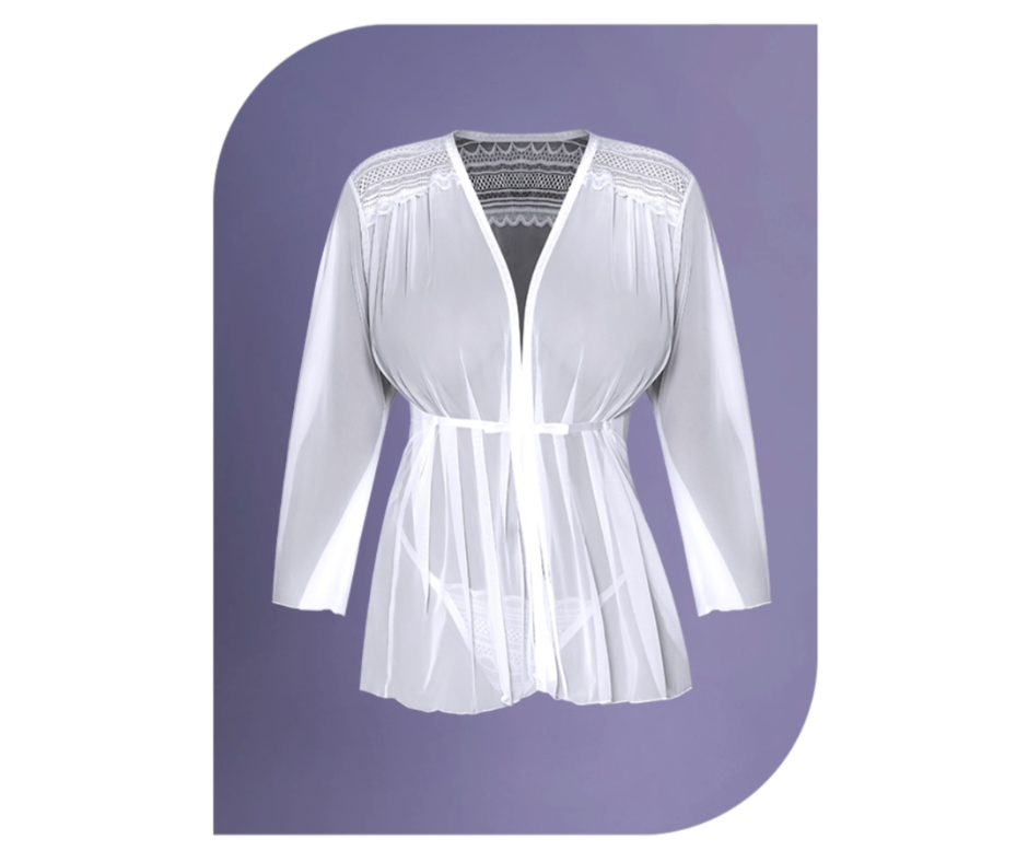 Magic Silk: Mesh Flowing Short Robe