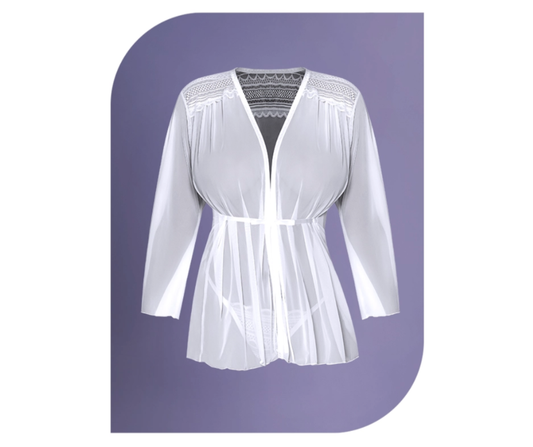 Magic Silk: Mesh Flowing Short Robe